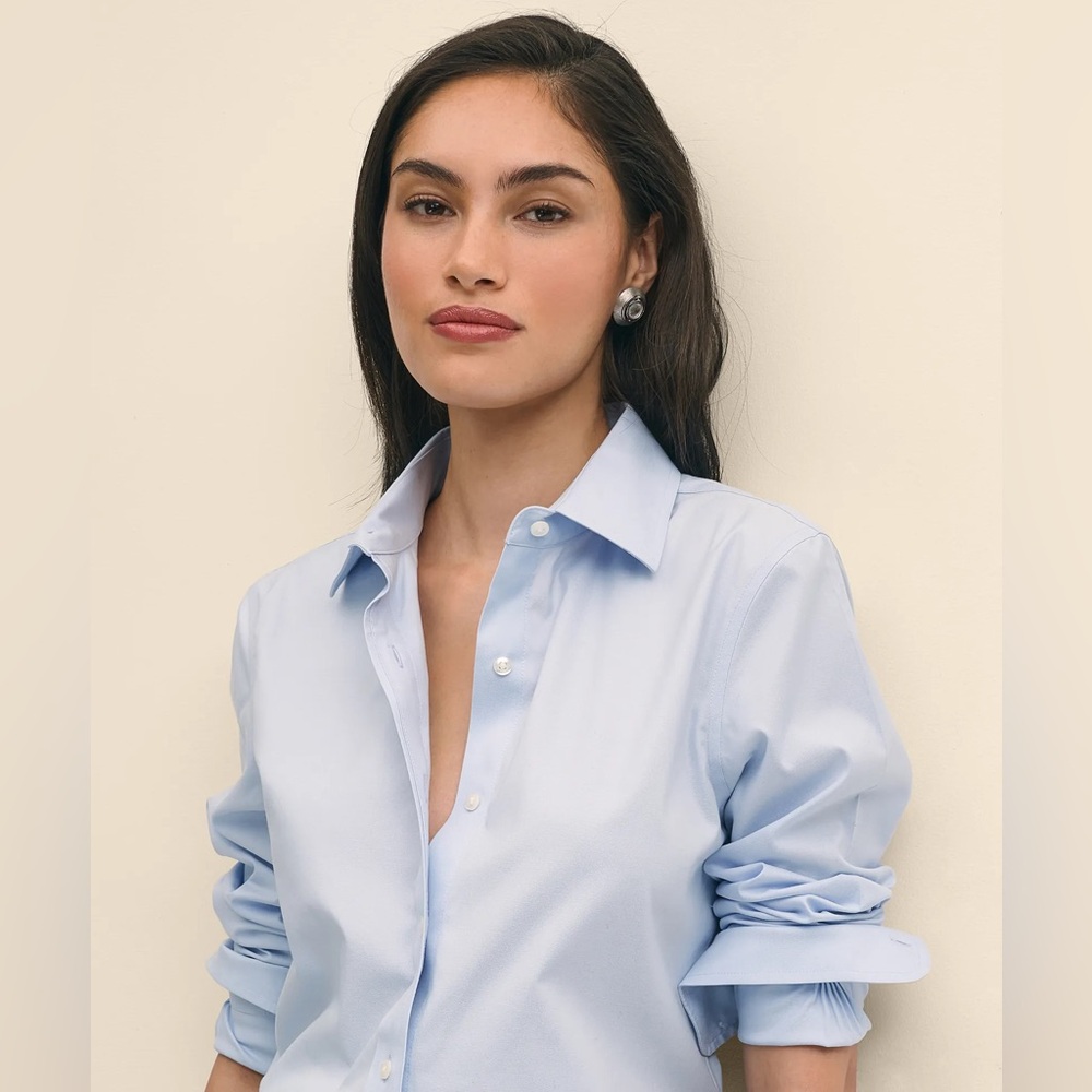 Brooks 346 Women’s Sz 6 Classic-Fit Non-Iron Stretch Supima® Cotton Dress Shirt